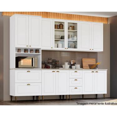Imagem de Kit de Cozinha Completa 7 Peças Americana (2Aéreos + 2Balcões + 1Paneleiro + 2Complemen...