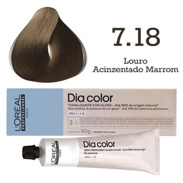Imagem de Tonalizante Dia Color 7.18 Louro Acinzentado Marrom L'Oréal Professionnel