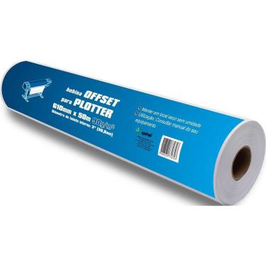Imagem de Bobina para plotter, 610mmx50m, 90g offset (2diam. Interno), Spiral - pt 1 bb