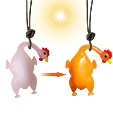Imagem de Charme do espelho retrovisor, pingente de carro,Ornamento de frango assado | COR MUDANÇA DO CORNO ENGRADO ANENTE ESTÉTICA DE PENENTE DE PENENTE AUTOMÁRIO DE AUTOMENTO PARA AMIGOS FAMÍLIA