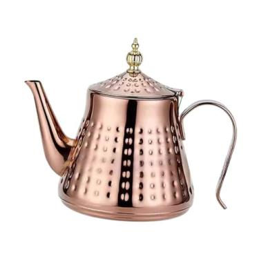 Imagem de WeiLaiKeQi Chaleira de chá de aço inoxidável dispensador de água quente com filtro para a chaleira de água da fabricante de chá para pequenos acampamentos para