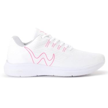 Imagem de Tenis Feminino Masculino Academia Confortável Macio Corrida (BRANCO PINK, BR, Adulto, Numérico, 37)