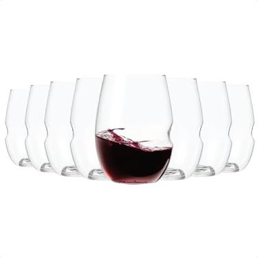 Imagem de Taça de vinho inquebrável sem haste – Conjunto de 8, 473 ml, lavável na lava-louças, Tritan sem BPA, taças de vinho tinto transparentes, inquebráveis para uso interno, externo, diário. Reutilizável
