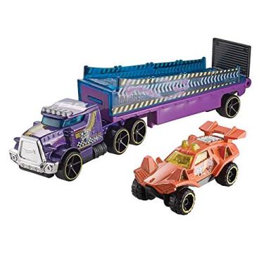 Imagem de Mattel Hot Wheels Caminhão com Carro Incluído - Rig Dog - Roxo - Criança - Unissex