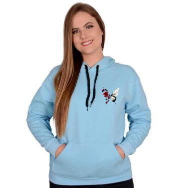 Imagem de Moletom Blusa de Frio Feminina Estampa Tumblr Em Algodão Cores - Metho