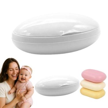 Imagem de Saboneteira Infantil Bebê Mamãe Branco Porta Sabonete Oferta - Monte L