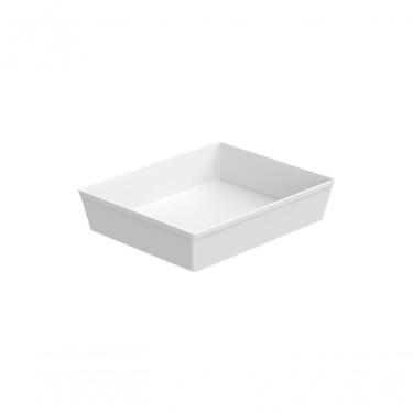 Imagem de Travessa Retangular Gn 1/2 33 Cm Plástico Cor Branco Linha Uno Coza Branco