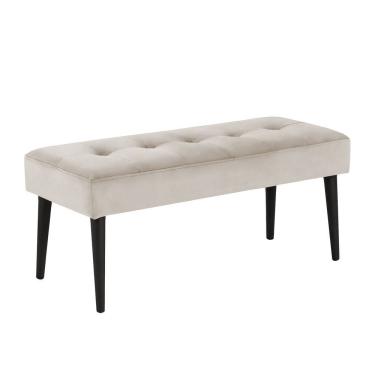 Imagem de Banco Estofado Theo 1,40m Suede Bege - Inova Decor