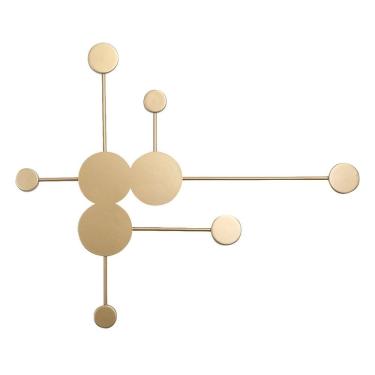 Imagem de Arandela Elo 74cmx89cmx6cm 6xled Integrado 24w 3000k 1200lm Ip20 Dourado