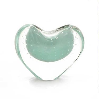 Imagem de Coração Em Pé Murano Azul Pacific São Marcos 16x11x16cm