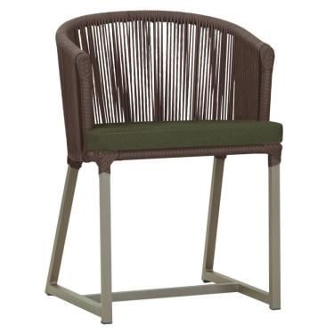 Imagem de Cadeira De Jantar Noronha Alumínio Fendi E13 Trama Original Marrom