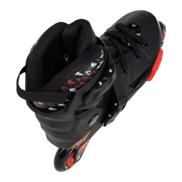 Imagem de Patins Revolt Preto Com Rodas Pretas Traxart 80mm Abec-9 Tam 43-44