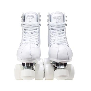 Imagem de Patins Tradicional Quad Klassic Branco Traxart 58mm Par Tam 37-38