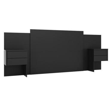 Imagem de Cabeceira Recife Extensível Casal Queen King MDP Pintura UV Preto PR Móveis