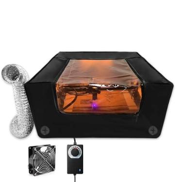 Imagem de Makacces Gabinete Para Gravador A Laser Com Ventilação, Controlador De Ventilação E Duto, Tenda Protetora Máquina Gravação Laser, Isola Odores Fumaça, À Prova Fogo, Poeira, Proteção Os Olhos, 650 X