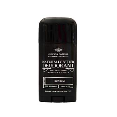Imagem de Montana Natural Shave Company Desodorante Mnsc Bay Rum Naturally Better - Fórmula Para Peles Sensíveis Com Magnésio E Carvão Ativado, Sem Alumínio, Bicarbonato De Sódio, Totalmente Natural, Derivado