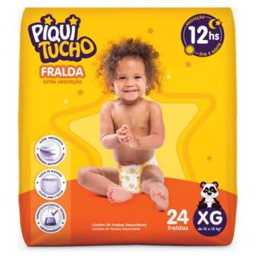 Imagem de Fralda Descartável Infantil Piquitucho Mega - Todos os Tamanhos, XG