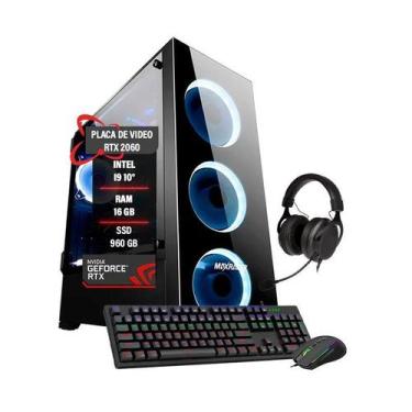 Imagem de Pc Gamer Intel Core I9 10 Memória 16Gb Rtx 2060 Ssd 960Gb - Tech Fusio