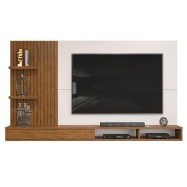 Imagem de Painel Suspenso Tv 60 Pol 190 cm Bento Freijó Off White Dj Móveis, Fre