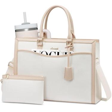 Imagem de Sacola para laptop LOVEVOOK para mulheres, lona, damasco, 15,6"