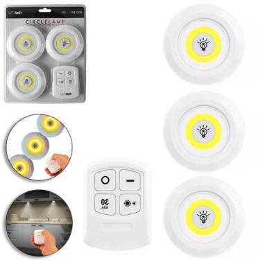 Imagem de Abajur Luminaria Led Redonda Controle Remoto + Suporte - Milenio Brasi