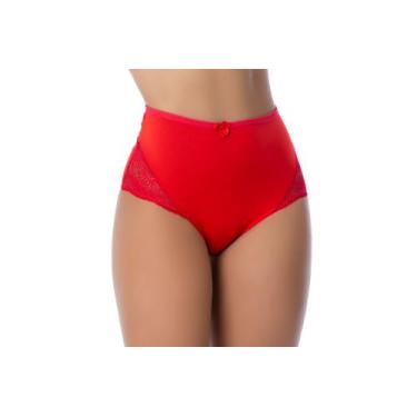 Imagem de Kit 5 calçola cintura alta em renda - QUALIBELLA, Rosa, G