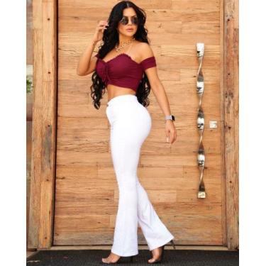 Imagem de Calça flear branca do 36 ao 46 - império jeans