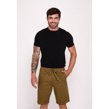 Imagem de Bermuda Masculina Elástico Lycra 7924 Marron Bege F075 - Macaw, Marron