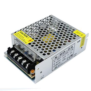 Imagem de inShareplus Fonte De Alimentação Comutada Universal Regulada Cc 24 V 2,5 A 60 W, Conversor Ca 100-240 Para Driver Led V, Transformador, Adaptador Fita Luz, Projeto Computador
