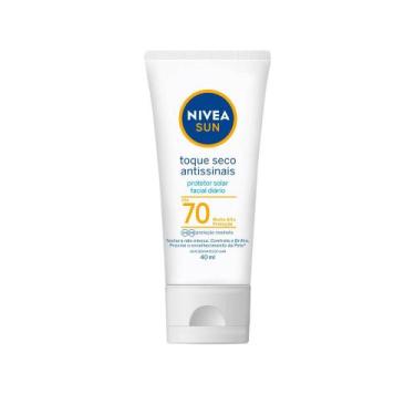 Imagem de Protetor Solar Facial Nivea Sun Toque Seco Antissinais FPS 70 Loção 40