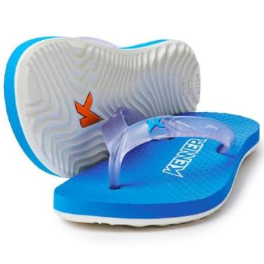 Imagem de Chinelo Infantil Kenner New Summer Kids - Azul e Branco - 27/28