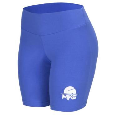 Imagem de Short MKS Training Suplex Feminino Cós Alto, Azul, M