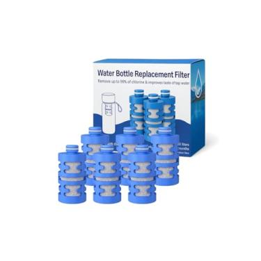Imagem de Nispira Substituição de filtro de água de carbono ativado compatível com garrafa de água Philips GoZero Fitness, 6 peças