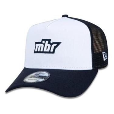 Imagem de BONE 9FORTY A-FRAME TRUCKER MIBR MADE IN BRAZIL SNAPBACK ABA CURVA PRETO E BRANCO BRANCO NEW ERA-Masculino