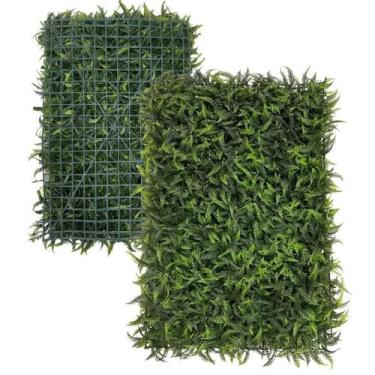 Imagem de 25 Placa Samambaia Artificial 60x40 Painel Jardim Vertical - Verde Gar
