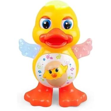 Imagem de Pato Musical Dançante Infantil com Luz e Som, Asas Coloridas, Brinquedo Educativo