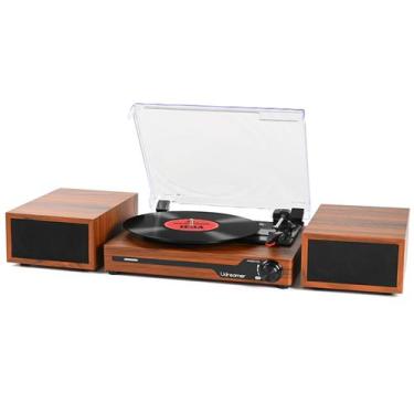 Imagem de Toca-Discos de Vinil Udreamer com Bluetooth 5.3 e Alto-Falantes Extern