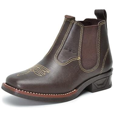 Imagem de 015QL-CLA-Bota Infantil Masculina Couro Conforto, estilo e durabilidade - CAFE (Cafe, BR, Criança de 9 a 12 anos, Numérico, 27)