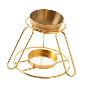 Imagem de IEUDNS Queimador de óleo essencial, cera derretida, difusor decorativo de aroma de aço inoxidável, suporte para velas Tealight para ioga em casa e quarto