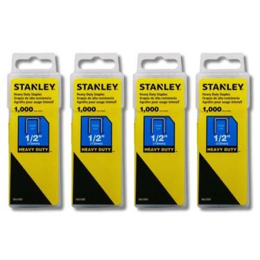 Imagem de 4 Grampos Grampeador Stanley Heavy Duty 12mm 1/2 Pol. Tapeceiro Marcen