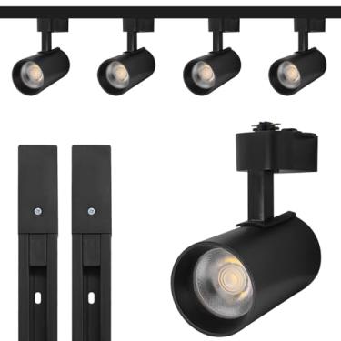 Imagem de Kit Trilho Eletrificado 2m Preto + 4 Spots Led 50w (Branco Frio)