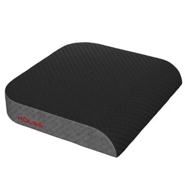 Imagem de Kölbs Almofada de assento extragrande, capa de veludo de pelúcia elegante, espuma viscoelástica extragrande para cadeira de escritório, almofada para alívio da dor nas costas, cóccix, alça de