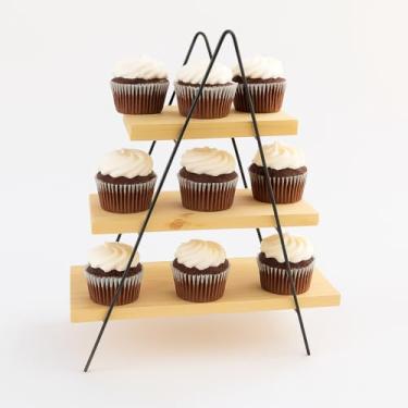 Imagem de Escadinha Expositor Doce Cupcake Salgadinho Decoração Festa Preto (Natural)