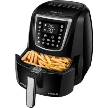 Imagem de Fritadeira Sem Óleo Air Fryer Digital 4L, Mondial Preto 1500W 220V ou 
