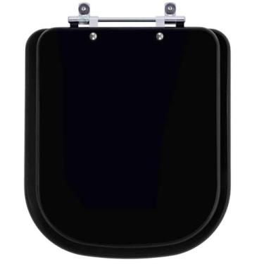 Imagem de Assento Sanitário Debba Matte Black para vaso Roca