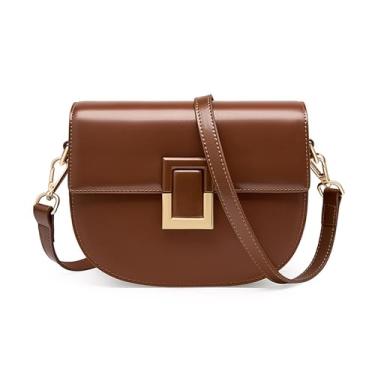 Imagem de MoreFarther Bolsas transversais para mulheres, bolsa de ombro de couro legítimo, bolsas de mão de grande capacidade, bolsas femininas, Café