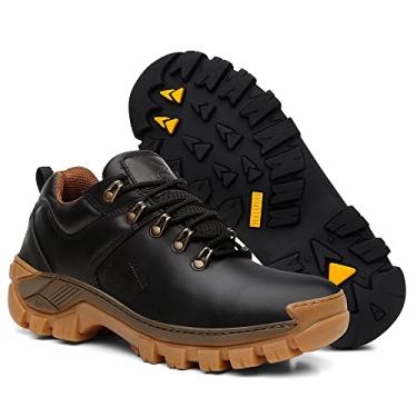 Imagem de Tênis Masculino Trilha Adventure Horizon Couro Legítimo Cano Curto (Preto, BR, Adulto, Numérico, 44)