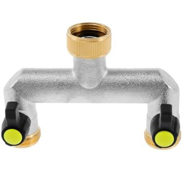 Imagem de Divisor de mangueira de 2 vias, divisor de mangueira de água de 3/4 polegadas, adaptador de mangueira de jardim de liga de zinco, divisor de mangueira à prova de vazamento, divisor de torneira de tubo