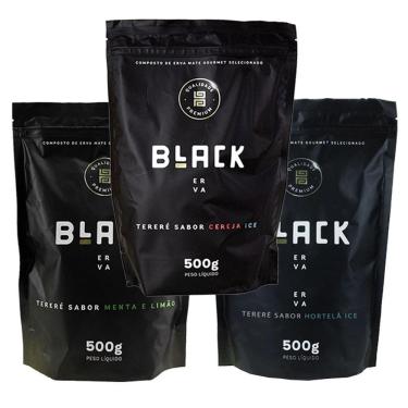 Imagem de Kit 3X Erva Mate Tereré Black Erva 500G Sabores Ice