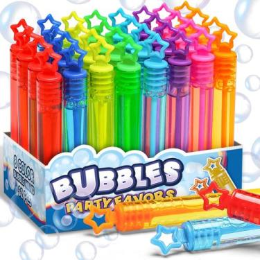 Imagem de Conjunto Bubble Wands Cawiew, 32 peças, 8 cores, néon com caixa de pre